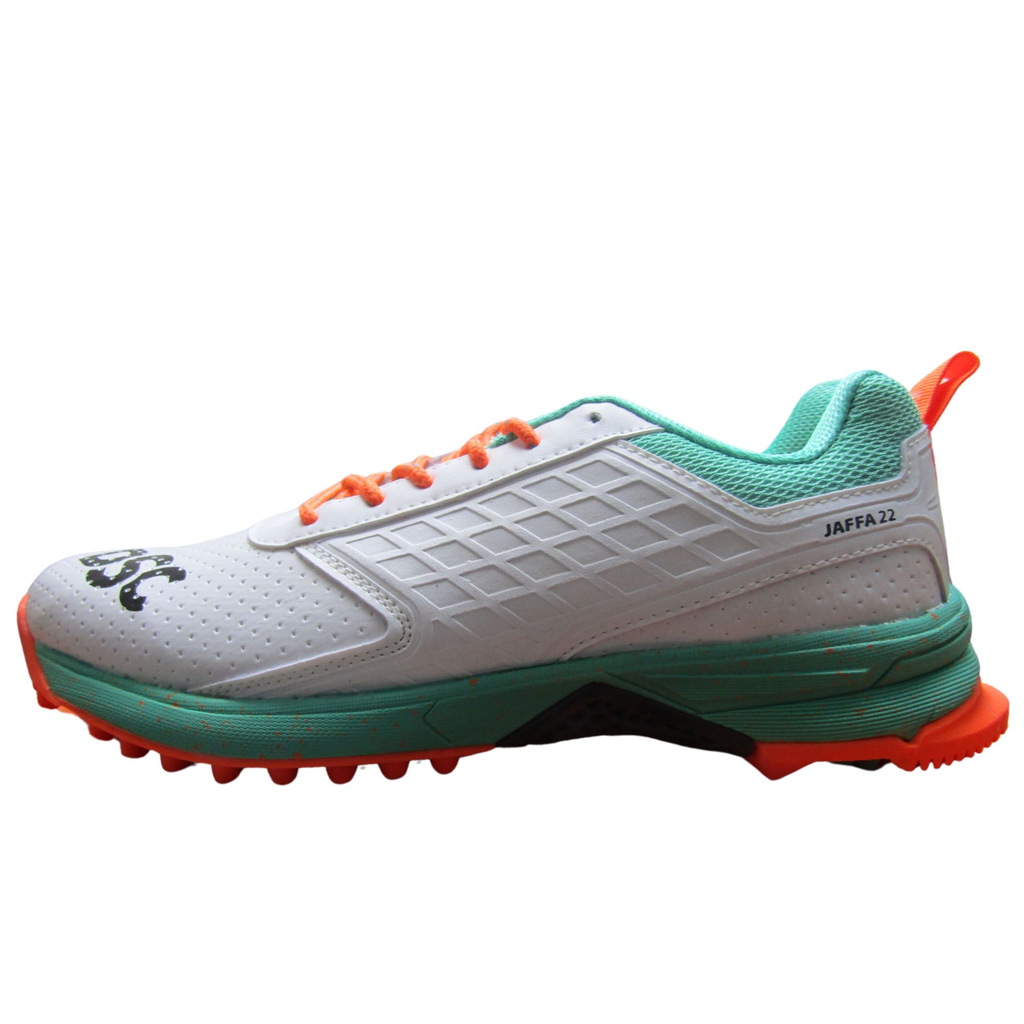 DSC Jaffa 22 Stud Cricket Shoes White Sea Green - Image 4