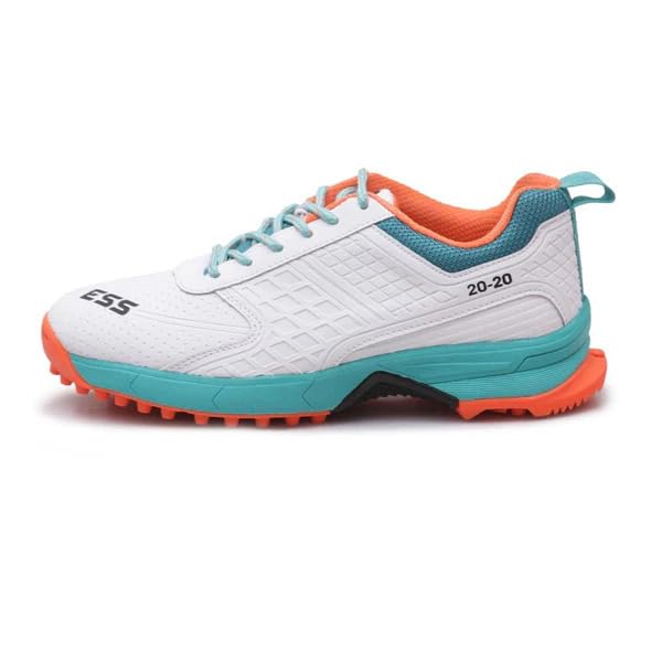 ESS Power 20-20 Cricket Shoes White Navy Blue β Lightweight Grip & Comfort - Image 5