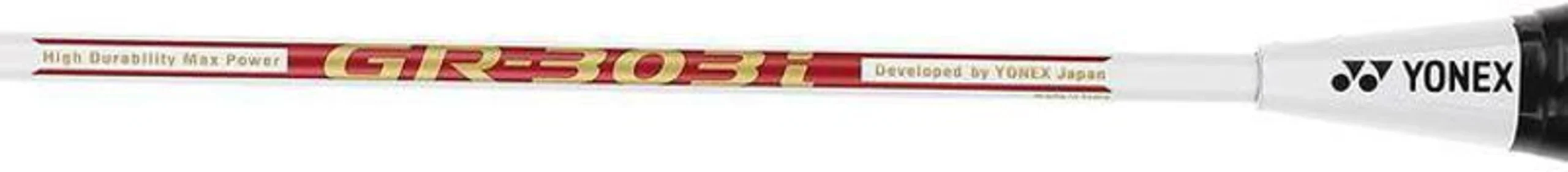 YONEX GR 303 i Strung Badminton Racquet β 95g, White | Made in India - Image 3