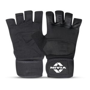 Nivia Enduro Gym Gloves with Wrist Support – Black